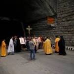 Молебен на въезде в Цхинвале