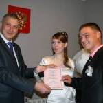 Первая церемония бракосочетания граждан РФ на территории РЮО прошла сегодня в Цхинвале