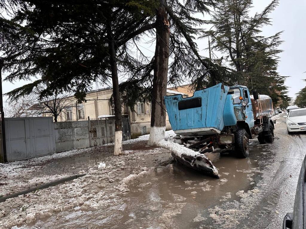 Поваленные деревья, обрывы проводов: в Цхинвале устраняют последствия  снегопада | Государственное информационное агентство 