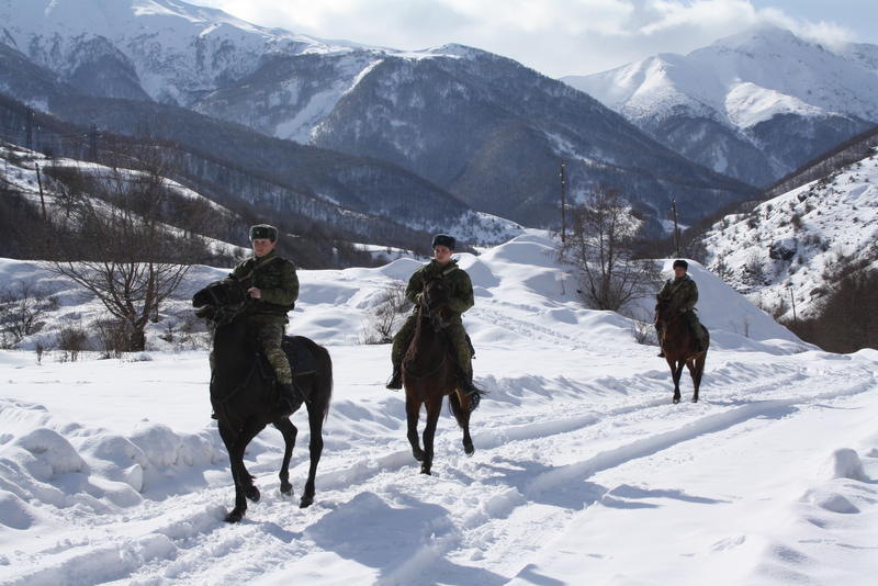 Российские войска в горах