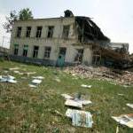 Август 2008, разрушенная школа, с. Хетагурово, Цхинвальский район РЮО