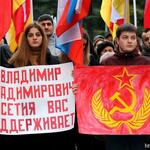 Митинг в поддержку решения президента России Владимира Путина о спецоперации по защите ДНР и ЛНР  